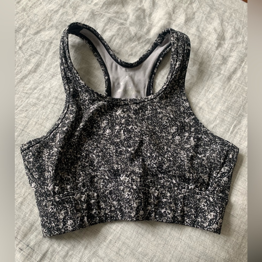 Varley sports top in abstract black and white